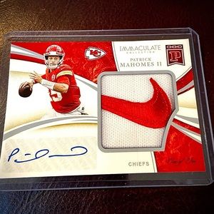 Patrick Mahomes Autographed Rookie Card